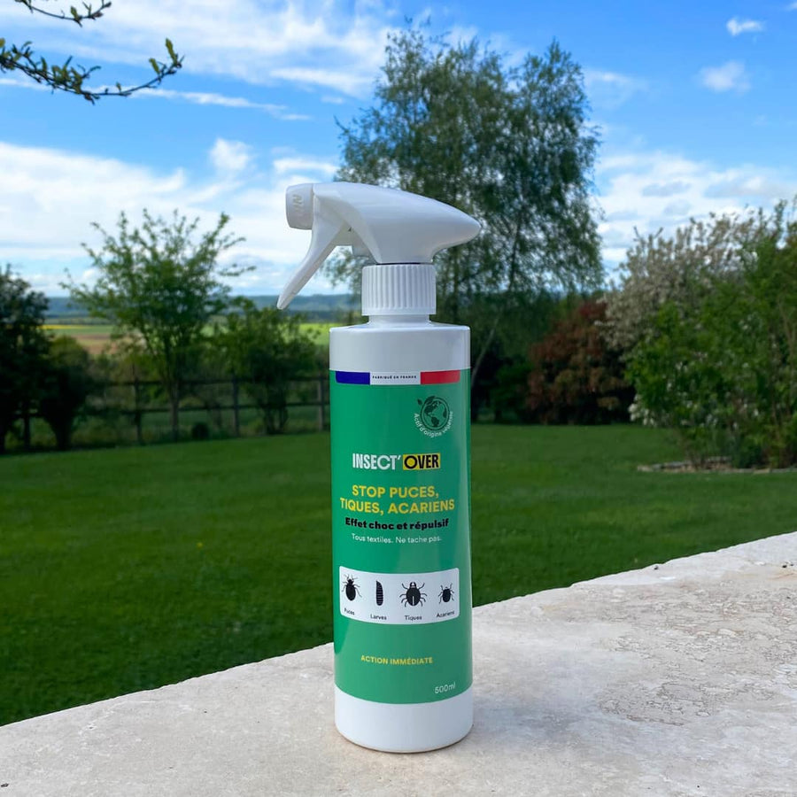 Spray anti-puces, tiques, acariens